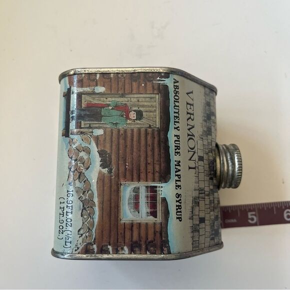 Vintage Vermont Maple Syrup Log House New England Container Company 1984 - Picture 9 of 9
